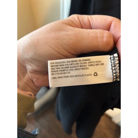 Prologue Black Midi Knit Dress in Long Sleeves Cozy Dressy Workwear Career - Picture 5 of 5